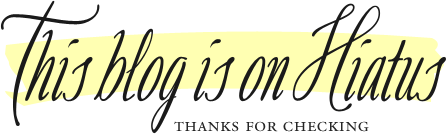 This blog is on hiatus. Thanks for checking.